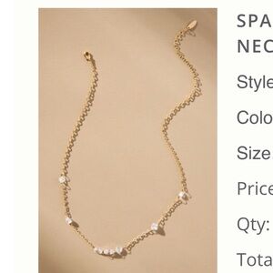 NWT Anthropologie Spaced Crystal Necklace